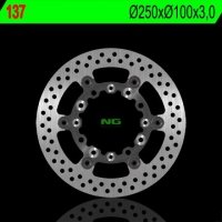NG TARCZA HAMULCOWA PRZÓD KAWASAKI KX 125/250 89-05, KLX 250/300/650R 93-07, SUZUKI RMZ 250 04-06 (PŁYWAJĄCA) (250X100X3) (4X6,5 