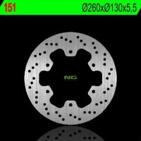 NG TARCZA HAMULCOWA TYŁ KAWASAKI GPZ 750UT 83-88, GPZ 1000 RX 86-88 (260X130X5,5) (6X10,5MM) 