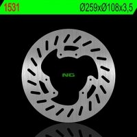 NG TARCZA HAMULCOWA PRZÓD YAMAHA DT 50LC/X/SM, XT 125 X 07-11 (259X108X3,5MM) (6X6,5MM) 