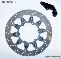 NG TARCZA HAMULCOWA PRZÓD Z ADAPTEREM OVERSIZE (320X118X5) YAMAHA YZF 450 08-15 (NG723K14) 