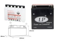 LANDPORT AKUMULATOR YTX16-BS (MA LTX16-BS) 12V 14AH 152X88X161 BEZOBSŁUGOWY - ELEKTROLIT OSOBNO (4) UE2019/1148 