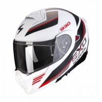 SCORPION KASK EXO-930 NAVIG Matt White-Black-Red 