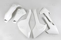 UFO KOMPLET PLASTIKÓW HUSQVARNA TE/TX 125/250/300 '17-19, FE 250/350/450/501 '17-19 KOLOR BIAŁY 