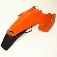 UFO BŁOTNIK TYŁ KTM SX '03-'06, EXC '03-'07 BŁOTNIK Z BOCZKAMI I LAMPKĄ KOLOR POMARAŃCZOWY 