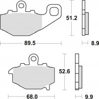 TRW klocki hamulcowe tył Kawasaki ER-6 650 N ABS ( 06-16) 