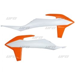 UFO OSŁONY CHŁODNICY KTM SX/SXF '19-20 KOLOR OEM (BIAŁY POMARAŃCZOWY)