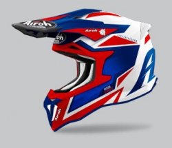 KASK AIROH STRYCKER AXE BLUE/RED GLOSS L
