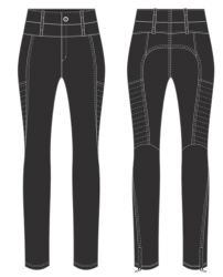 SPODNIE JEANS REBELHORN ASH LADY BLACK W28L30