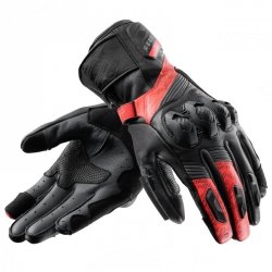 RĘKAWICE SKÓRZANE REBELHORN VIPER BLACK/GREY/FLUO RED 3XL