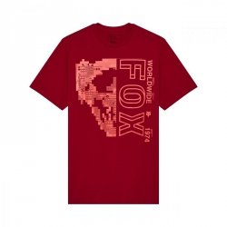T-SHIRT FOX IMAGE SKULL PREM CARDINAL M