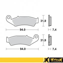 ProX Klocki Hamulcowe Przednie CR125/250/500 '87-94 (odpowiednik EBC FA125R)