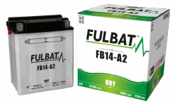 Akumulator FULBAT FUL DRY - FB14-A2 / YB14-A2 (suchy, obsługowy, kwas w zestawie)