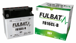 Akumulator FULBAT FUL DRY - FB16CL-B / YB16CL-B (suchy, obsługowy, kwas w zestawie)