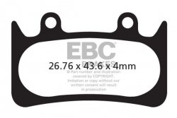 CFA385R - Klocki hamulcowe rowerowe (organiczne wyczynowe) EBC Brakes