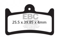 CFA639 - Klocki hamulcowe rowerowe (organiczne) EBC Brakes