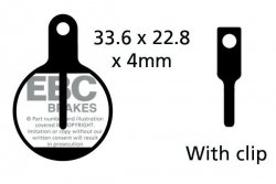 CFA648 - Klocki hamulcowe rowerowe (organiczne) EBC Brakes