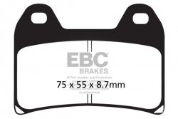 Klocki hamulcowe EBC FA244HH wzmacniane (kpl. na 1 tarcze)