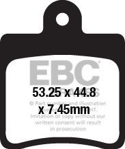 Klocki hamulcowe EBC SFA661/4 skuterowe (kpl. na 1 tarcze)