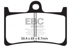 Klocki hamulcowe EBC SFAC252 skuterowe karbonowe (kpl. na 1 tarcze)