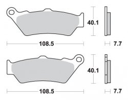 SBS KLOCKI HAMULCOWE KH209 / KH209/2 STREET STANDART CERAMIC KOLOR CZARNY