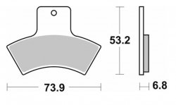 SBS KLOCKI HAMULCOWE NOWOŚĆ KH270 OFF-ROAD SINTER KOLOR ZŁOTY PASUJE DO: POLARIS, QUADZILLA