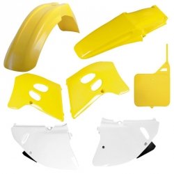 POLISPORT KOMPLET PLASTIKÓW SUZUKI RM 125/250 93-95 KOLOR ŻÓŁTY BIAŁY
