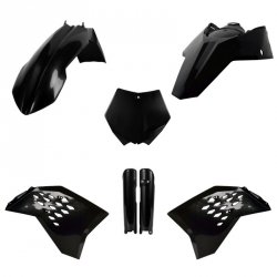 POLISPORT KOMPLET PLASTIKÓW (FULL KIT) KTM SX/SX-F 07 W ZESTAWIE OSŁONY AMORTYZATORÓW (8399000001) KOLOR CZARNY
