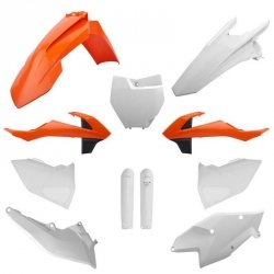 POLISPORT KOMPLET PLASTIKÓW (FULL KIT) KTM SX/SX-F/XC-F 16-18 W ZESTAWIE TABLICA PRZEDNIA (8664900002) I OSŁONY AMORTYZATORÓW (8