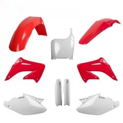 POLISPORT KOMPLET PLASTIKÓW (FULL KIT) HONDA CR 125 02-03; CR 250 02-03 W ZESTAWIE TABLICA PRZEDNIA (8657000001) I OSŁONY AMORTY