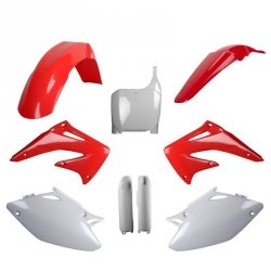 POLISPORT KOMPLET PLASTIKÓW (FULL KIT) HONDA CRF 450R 02-03 W ZESTAWIE TABLICA PRZEDNIA (8657000001) I OSŁONY AMORTYZARORÓW (839