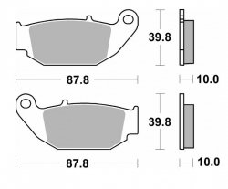 SBS KLOCKI HAMULCOWE NOWOŚĆ KH629 OFF-ROAD SINTER KOLOR ZŁOTY HONDA CRF 250L 13-20, CRF 250RL RALLY 17-20, CRF 300L/LR 21,