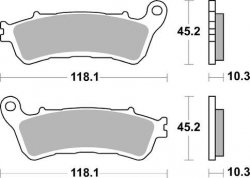 SBS KLOCKI HAMULCOWE KH388/2 STREET PERFORMANCE (EXCEL) SINTER KOLOR ZŁOTY HONDA GL 1800 GOLDWING 18-21 - TYŁ
