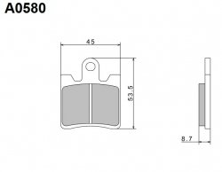 NISSIN 2024/10 KLOCKI HAMULCOWE KH283 PREMIUM SEMI-METALLIC (SPIEK METALICZNY) (ECE R90) (MADE IN JAPAN) (2P-265NS)