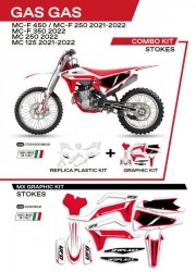UFO KOMPLET PLASTIKÓW GGKIT702041 PLUS KOMPLET NAKLEJEK (OKLEIN) GAS GAS MC 125 21-22; MC 250 22; MCF 250/350/450 21-22 W ZESTAW