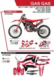 UFO KOMPLET PLASTIKÓW GGKIT702062 PLUS KOMPLET NAKLEJEK (OKLEIN) GAS GAS MC 125 21-22; MC 250 22; MCF 250/350/450 21-22 W ZESTAW