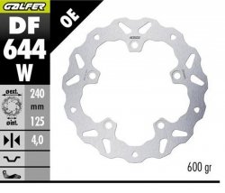 GALFER TARCZA HAMULCOWA TYŁ KOVE 800X PRO 23-25 (WAVE FIXED) (240X125X5MM)