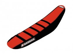 BLACKBIRD POKROWIEC / POSZYCIE NA SIEDZENIE GAS GAS MC 21-23; EC 21-23 (MC/EC ALL MODELS 21-23) ZEBRA KOLOR CZARNY CZERWONY
