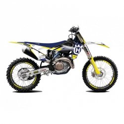 BLACKBIRD KOMPLET NAKLEJEK (OKLEIN) HUSQVARNA TC/FC 19-22, TE/FE 20-23 DREAM 5 CHROME EFX KOLOR NIEBIESKI ŻÓŁTY