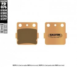 GALFER KLOCKI HAMULCOWE KH084 SPIEK METALICZNY (ZŁOTE) OFF ROAD