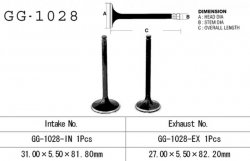 VESRAH ZAWÓR WYDECHOWY HONDA TRX 250 RECON 97-01 (OEM: 14721-HM8-000) (1SZT.) (MADE IN JAPAN)