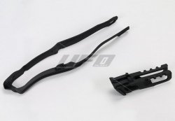 UFO KOMPLET ŚLIZG (HO04663001) + PROWADNICA (HO04662001) ŁAŃCUCHA HONDA CRF 250 04-17, KOLOR CZARNY