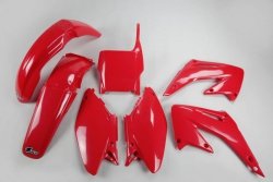 UFO KOMPLET PLASTIKÓW HONDA CR 125/250 04-07, KOLOR CZERWONY