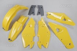 UFO KOMPLET PLASTIKÓW HUSQVARNA 2T 00-04, 4T 02-04 KOLOR OEM (ŻÓŁTY/GRAFITOWY) (HU600E999)