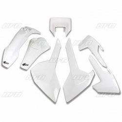 UFO KOMPLET PLASTIKÓW HUSQVARNA TX/TE/FE 17-19 Z OSŁONĄ LAMPY KOLOR BIAŁY (HU621E041)