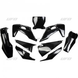UFO KOMPLET PLASTIKÓW HUSQVARNA TC 125/250 19-22, FC 250/350/450 19-22 KOLOR CZARNY (HU622E001)