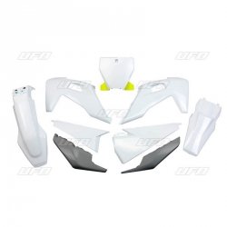 UFO KOMPLET PLASTIKÓW HUSQVARNA TC 125/250 19-22, FC 250/350/450 19-22 KOLOR OEM 20 (BIAŁY/GRAFITOWY) (HU622E999X)