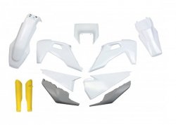 UFO KOMPLET PLASTIKÓW (FULL KIT) Z OSŁONAMI TELESKOPÓW (AMORTYZATORÓW) HUSQVARNA TX / TE 125 / 150 / 250 / 300 20-22, FE 250 / 3