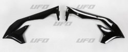 UFO OSŁONY CHŁODNICY KAWASAKI KXF 450 16-17, KOLOR CZARNY