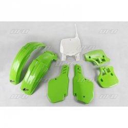 UFO KOMPLET PLASTIKÓW KAWASAKI KX 500 96-99 KOLOR OEM (ZIELONY/BIAŁY) (KA186E999)