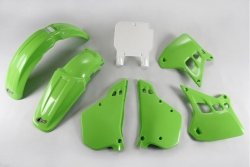 UFO KOMPLET PLASTIKÓW KAWASAKI KX 250 90-91, KOLOR OEM (ZIELONY/BIAŁY) (KA188E999)